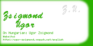 zsigmond ugor business card